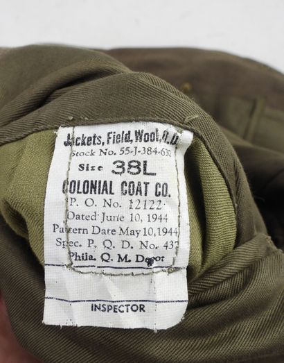 USA. Blouson Ike jacket de la 1st infantry...