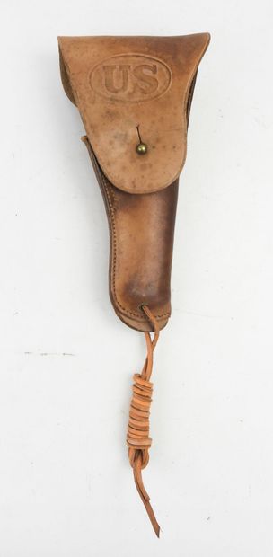 USA. Holster Colt 45, en cuir marron, fabricant...