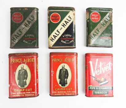 USA. Boites métalliques de tabac à rouler...