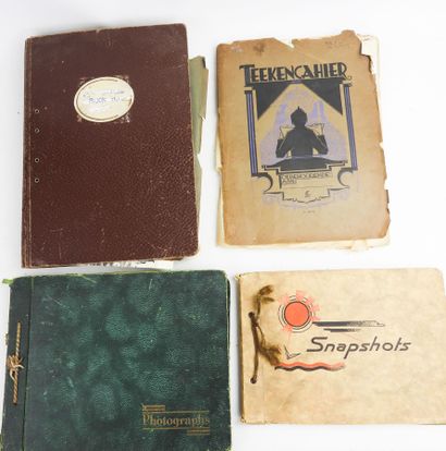 ANGLETERRE. Lot de quatre albums photos de...