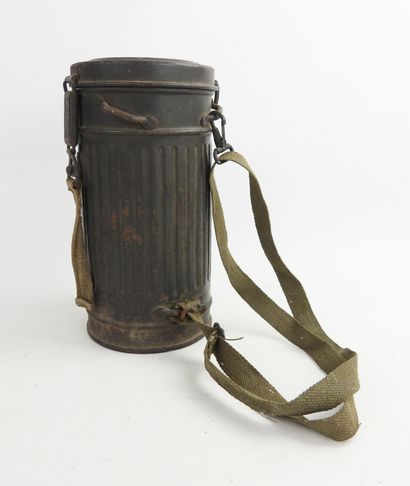 GERMANY. Model 31 iron gas mask painted bluish-gray...