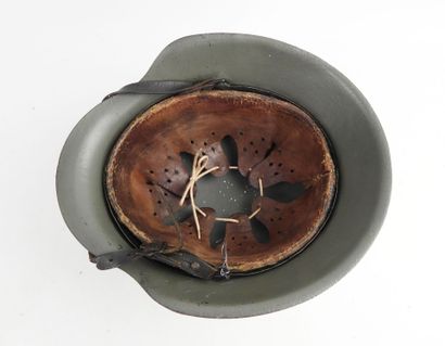 GERMANY. Model 1942 steel helmet painted...