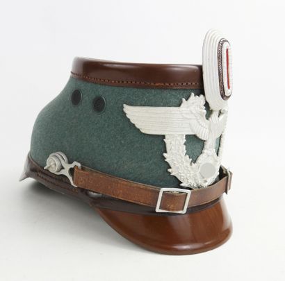 GERMANY. Feldgendarmerie shako in vulcanized...