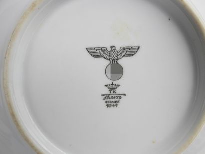 GERMANY. Set of 6 white porcelain soup plates...