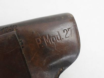 CZECHOSLOVAKIA. Brown leather CZ 27 7.65...