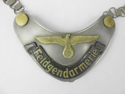 GERMANY. Zinc feldgendarmerie shrug, eagle...