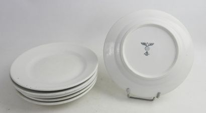 GERMANY. Set of 5 white porcelain dinner...