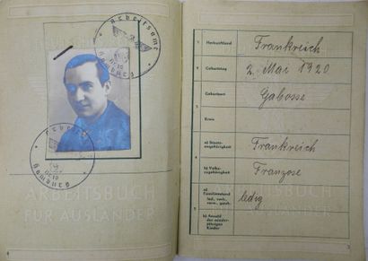 GERMANY. Set of 7 official documents, foreigner's...