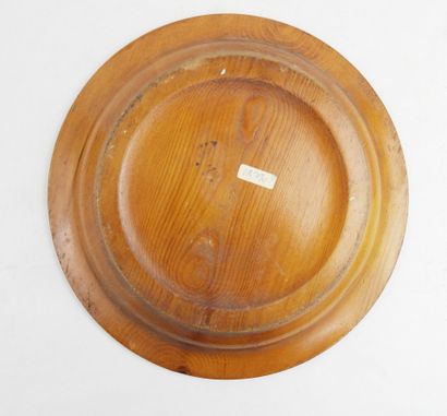 GERMANY. Wooden plate engraved 