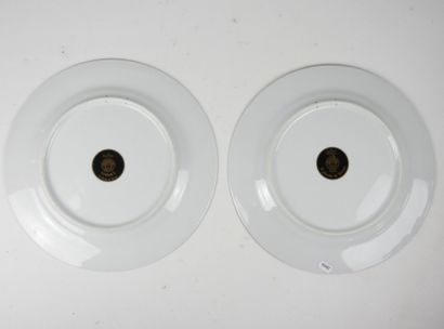 VERSACE - Editeur Rosenthal : Paire d'assiettes...