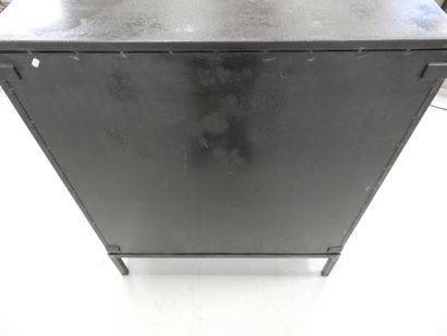 Black-painted iron industrial BUFFET opening...