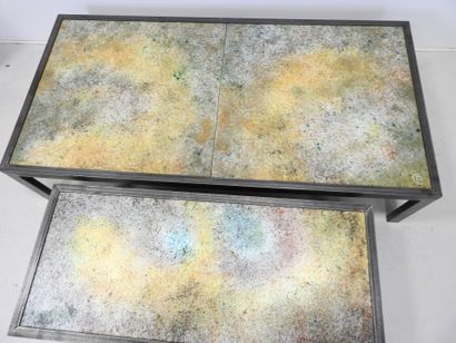 Bernard BUFFAT (20th): Three coffee tables...