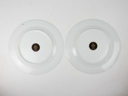 VERSACE - Editeur Rosenthal : Paire d'assiettes...