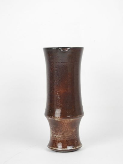 Michel ANASSE (1935-2020) Brown glazed ceramic...