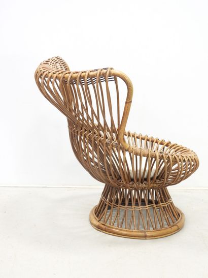 Franco ALBINI (1905-1977): Margherita. Rattan...