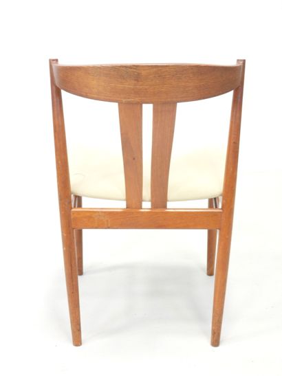SIX Scandinavian wooden CHAIRS with wrap-around...