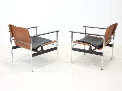 Charles POLLOCK (1930-2013). Pair of armchairs...