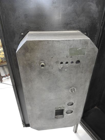 Black-painted iron industrial BUFFET opening...