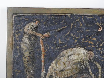 Eduardo ZAMORA (1942-2023): Surgery. Oil...