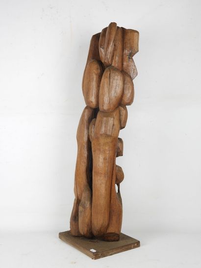 Karl-Jean LONGUET (in the style) : Wood sculpture....