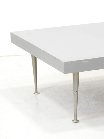 Square-section LOW TABLE in grey repainted...