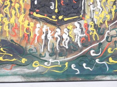 MODERN SCHOOL: Landscape with burning sun....