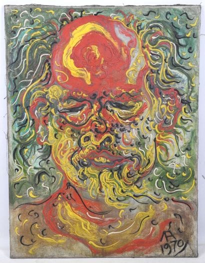 MODERN SCHOOL: Portrait of a man. Canvas....