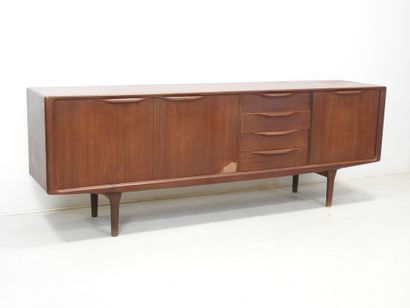 Scandinavian teak ENFILADE opening to 4 drawers,...