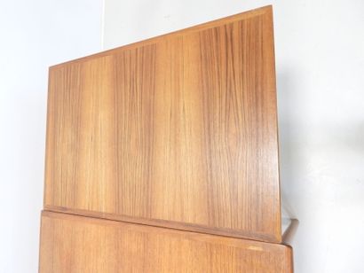 Rectangular teak table with extensions. Circa...