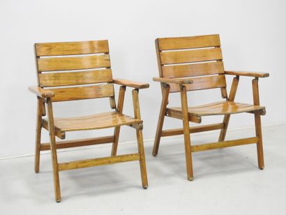 Pair of wooden 