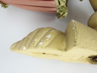 ARLUS. Pair of sconces in plaster. Mark on...
