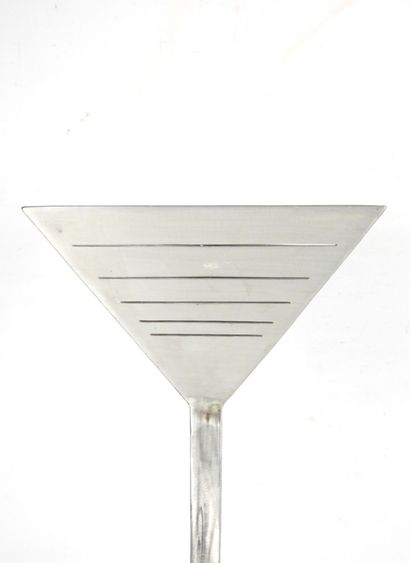 LAMP in aluminum, triangular base and diffuser....