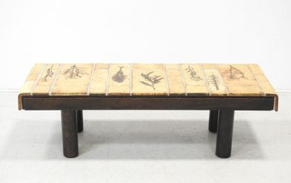 Roger CAPRON (1922-2006) : Table basse à...