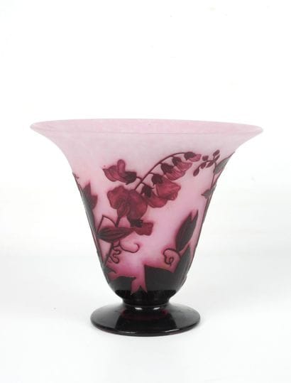 DELATTE - Nancy : Multi-layered glass flared...