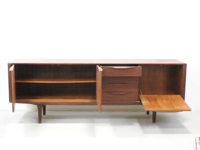 Scandinavian teak ENFILADE opening to 4 drawers,...