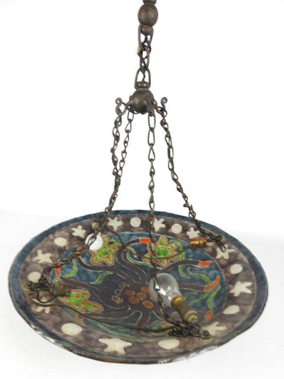Circular glass paste SUSPENSION decorated...