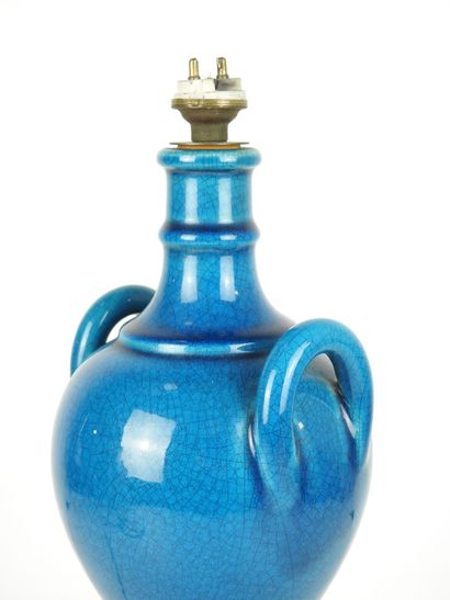 POL CHAMBOST (1906-1983): Pied de lampe à...