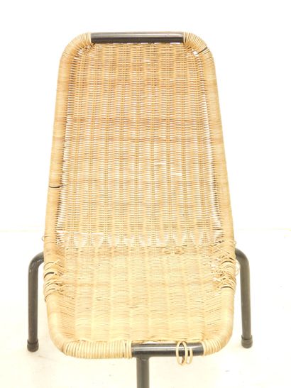 René PICOT (XX-XXIth)
Pair of tripod chairs,...