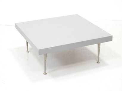 Square-section LOW TABLE in grey repainted...
