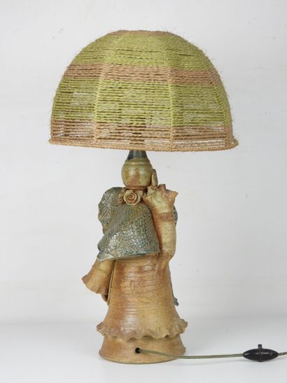 CATIDO. Stoneware lamp, the base in the shape...