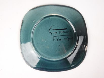 Guy TREVOUX (1920-2011): Modernist plate....