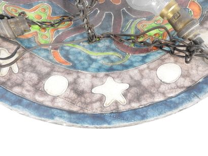 Circular glass paste SUSPENSION decorated...