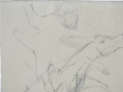 Bernard LORJOU (1908-1986): Rider on horseback....