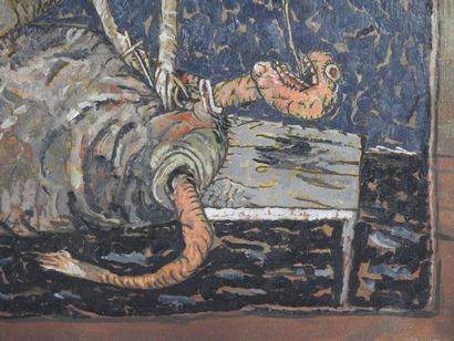 Eduardo ZAMORA (1942-2023): Surgery. Oil...
