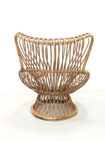 Franco ALBINI (1905-1977): Margherita. Rattan...