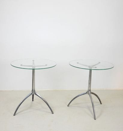 Paolo RIZZATTO (born 1941) : Pair of glass-top...