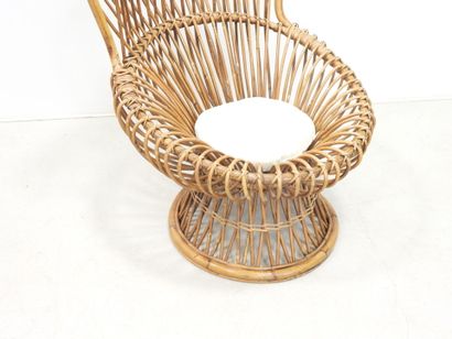 Franco ALBINI (1905-1977): Margherita. Rattan...