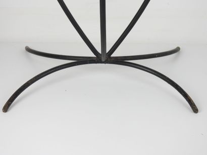 Wrought iron pot holder with three containers...