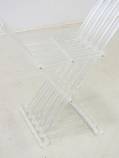 David LANGE (20th) Dagobert. Plexiglas curule...