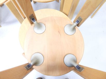 Bruno REY (1935-2019): Eight stacking chairs...